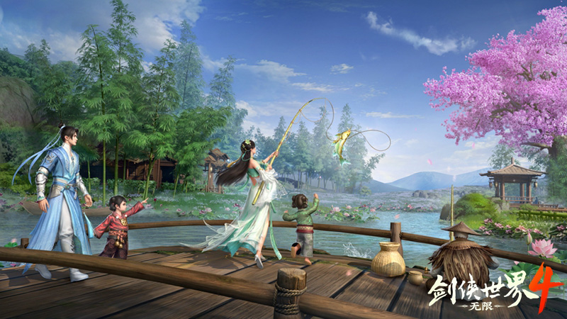 江湖好时光,西山居《剑侠世界4:无限》休闲“摸鱼系统”曝光_https://www.igeogame.com_游戏资讯_第1张